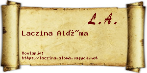 Laczina Alóma névjegykártya